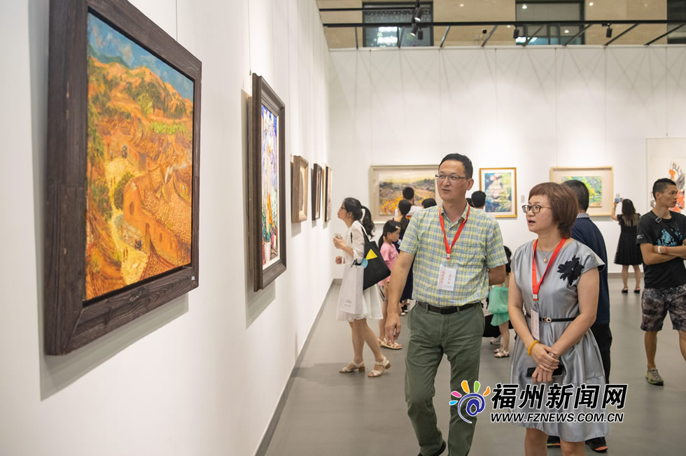 福清思明诏安庆祝新中国成立70周年美术书法联展（福清站）开幕