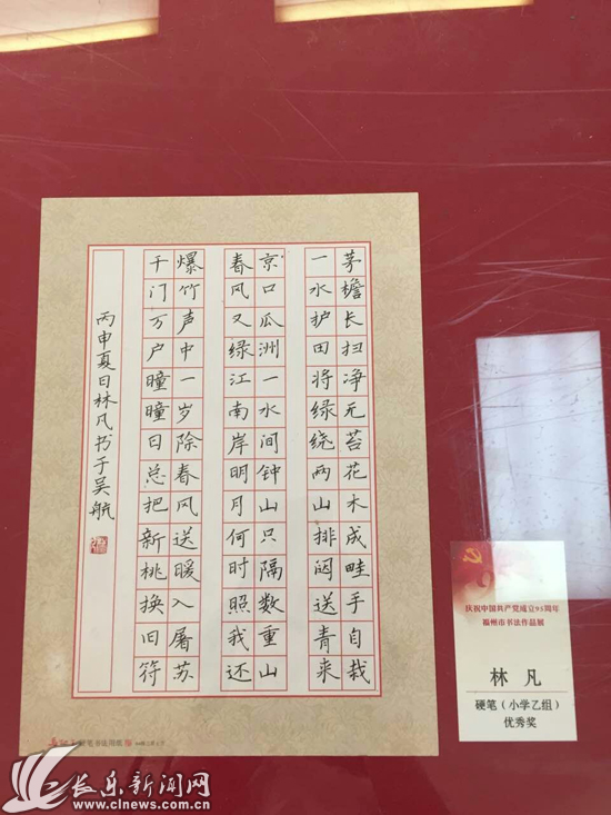 庆祝中国共产党成立95周年·福州市书法作品展开展 我