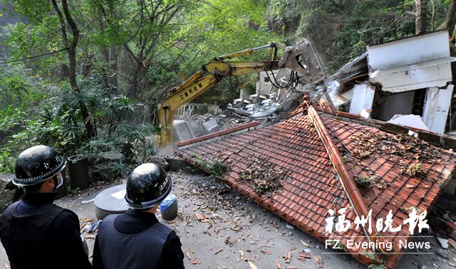 高盖山公园内8处违建被拆 确保明年顺利建成生态公园