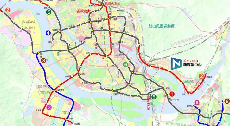 重大进展！福州地铁2号线马尾延伸段线网规划已获批！