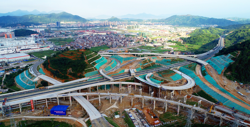 全省在建最大高速互通——宁古高速六都互通顺利推进