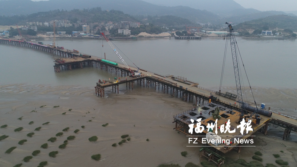 道庆洲大桥长乐段主栈桥月底前完工