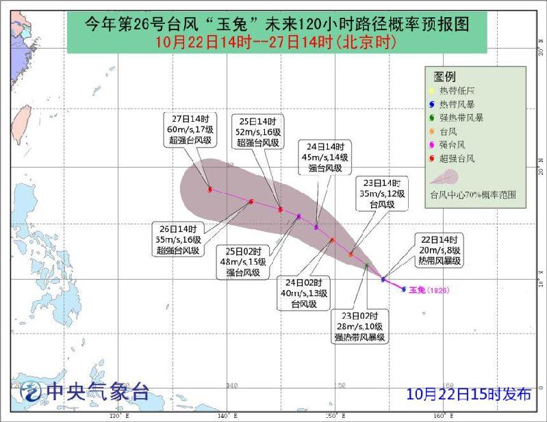 超强台风“玉兔”生成 冷空气南下福建最低温6度