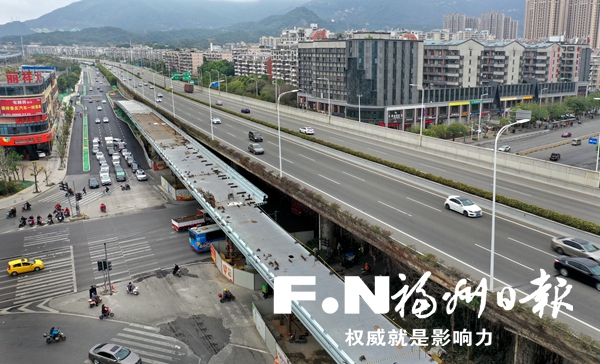 三环辅路跨福飞路高架4月初建成　5月将全面投用