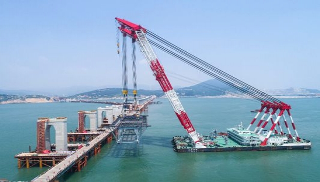平潭海峡公铁两用大桥完成桩基施工