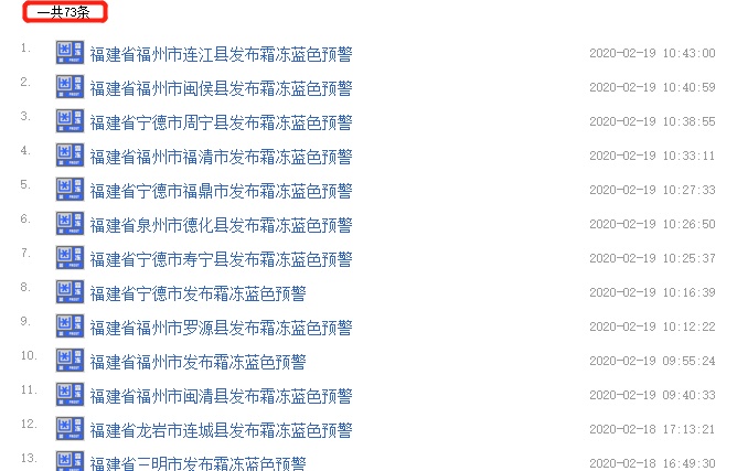 冷！气温低至-2℃！福建发布霜冻预警！