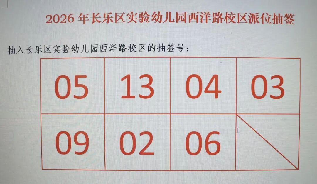 部分公办幼儿园补招派位号公布 部分公办幼儿园补招派位号公布