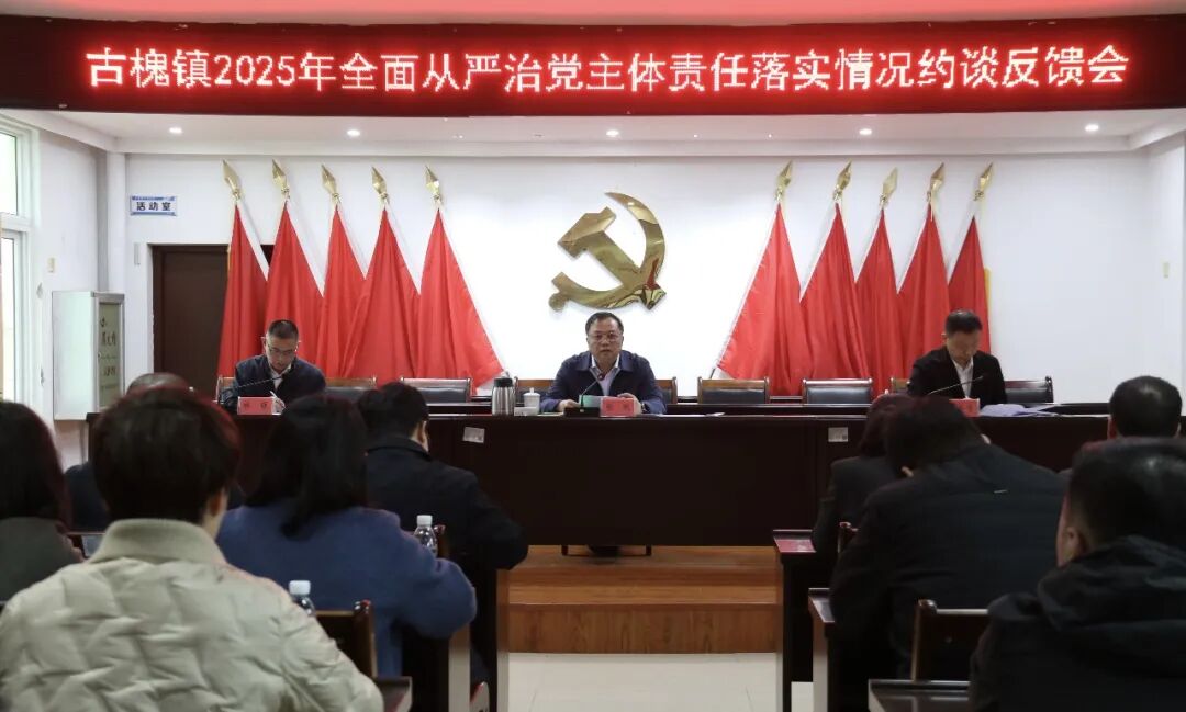区领导赴古槐镇召开全面从严治党主体责任落实情况约谈反馈会