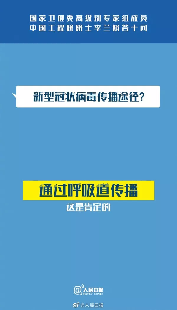 国家卫健委专家组成员李兰娟：新冠肺炎答疑10问