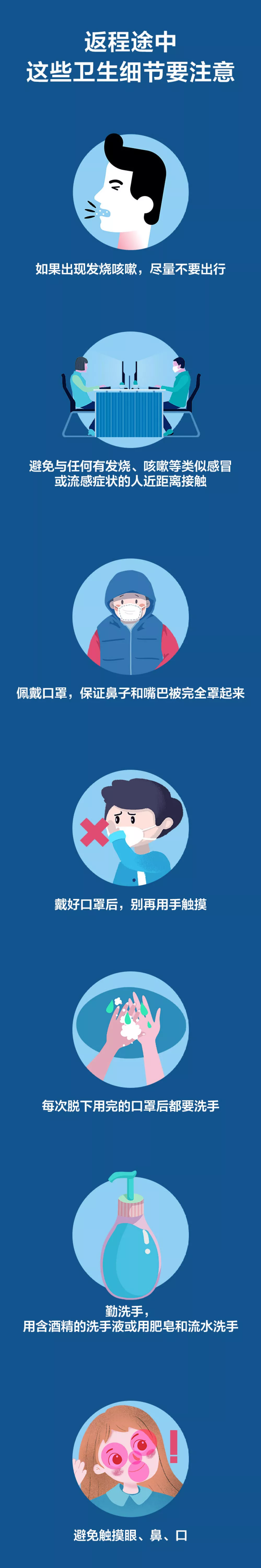 返程途中，这些卫生细节要注意啦！