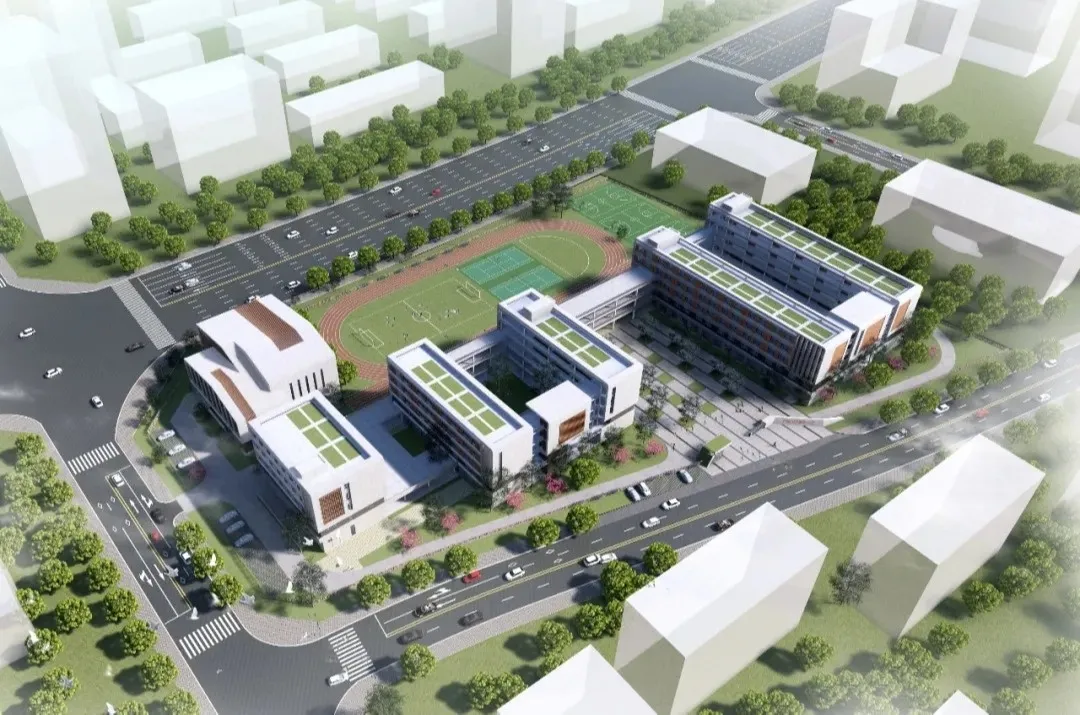 滨海新城第一小学计划今年9月份建成投用