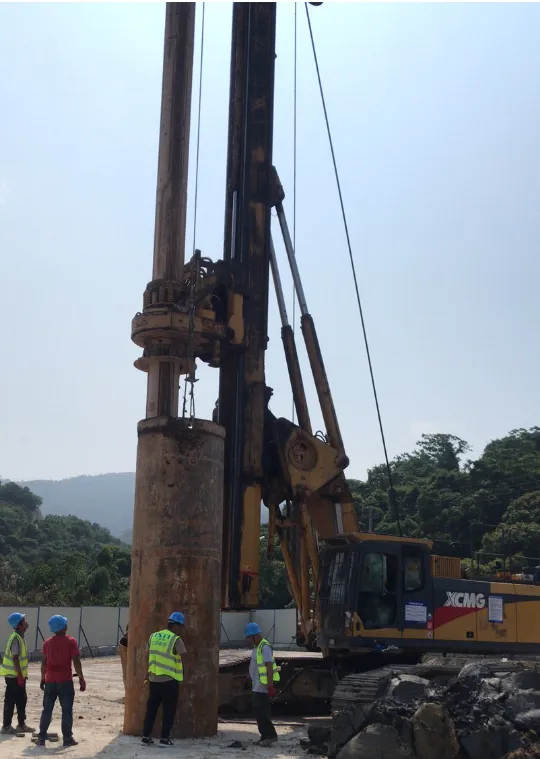 国道G316线长乐漳港至营前段项目A5标段首根灌注桩基顺利终孔