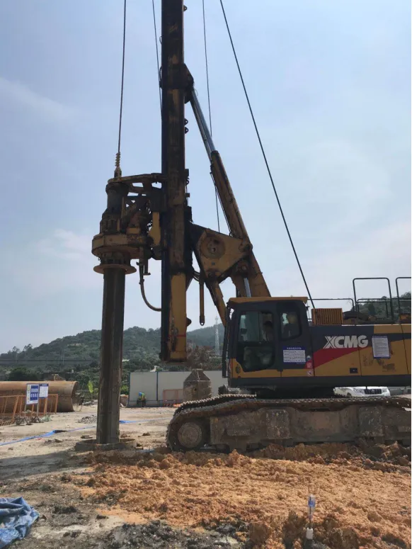 国道G316线长乐漳港至营前段项目A5标段首根灌注桩基顺利终孔