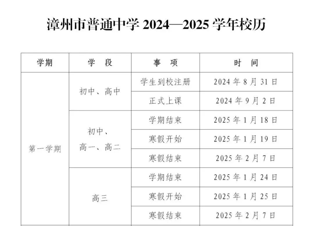 放假通知！福建寒假时间确定了