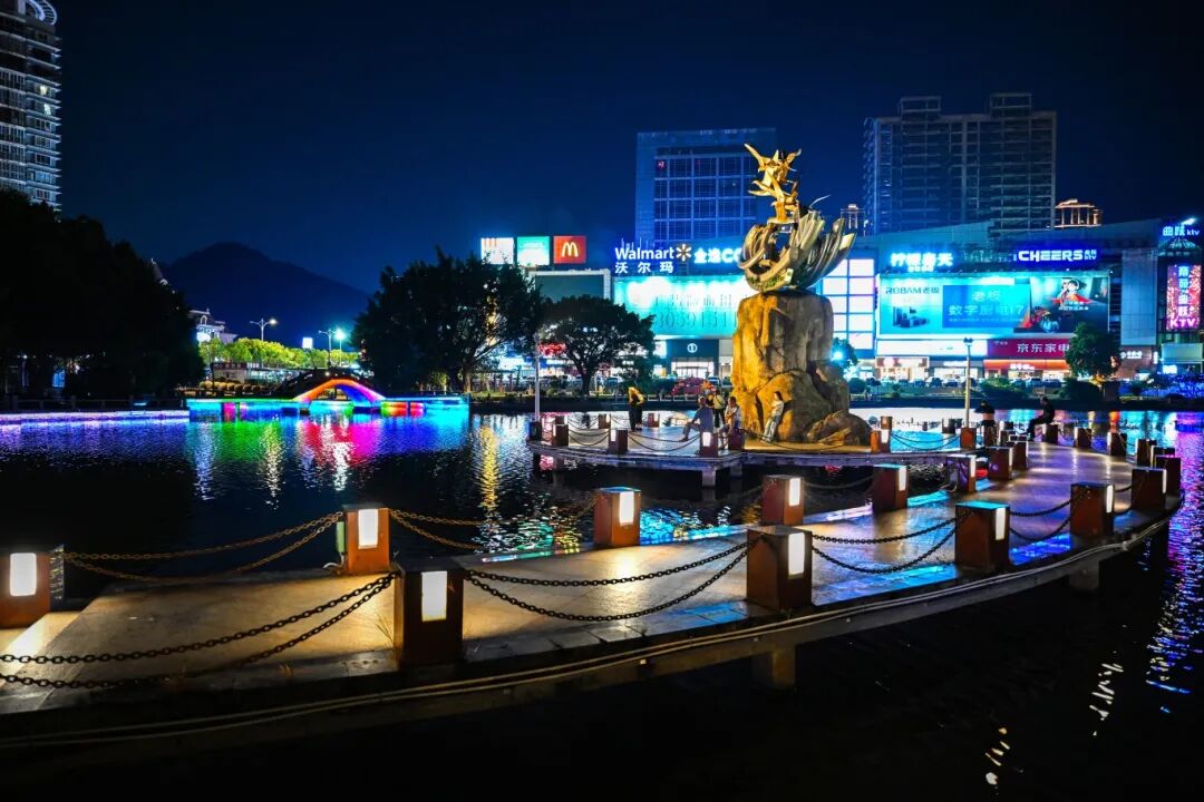 国庆必看！长山湖夜色升级